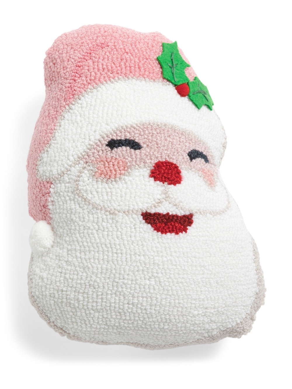 PEKING HANDICRAFT SANTA HOOKED PILLOW - NEW WITH TAGS